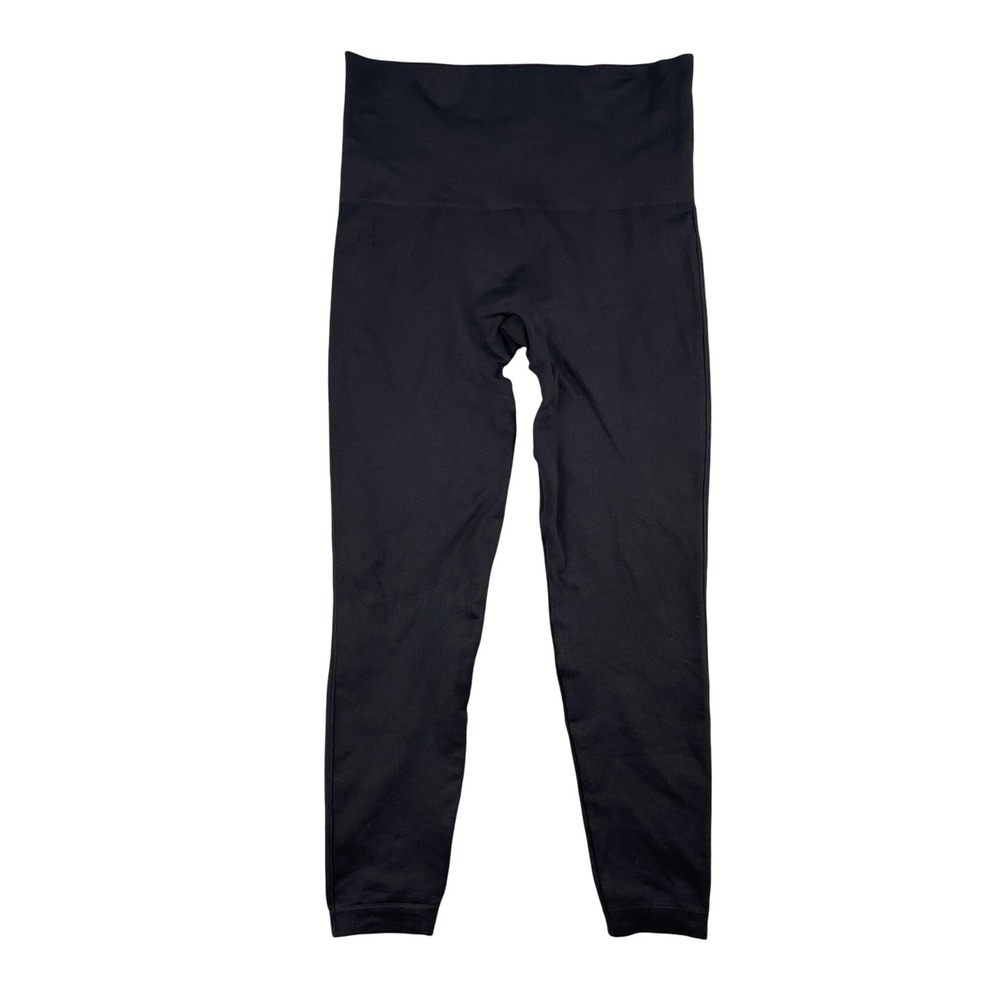 Spanx Leggings Womens L Black‎ Seamless High Rise Slimming Shaping Ankle Length